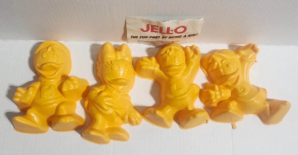 Vintage 1989 Disney DuckTales JELL-O Molds Set of 4 w Instructions